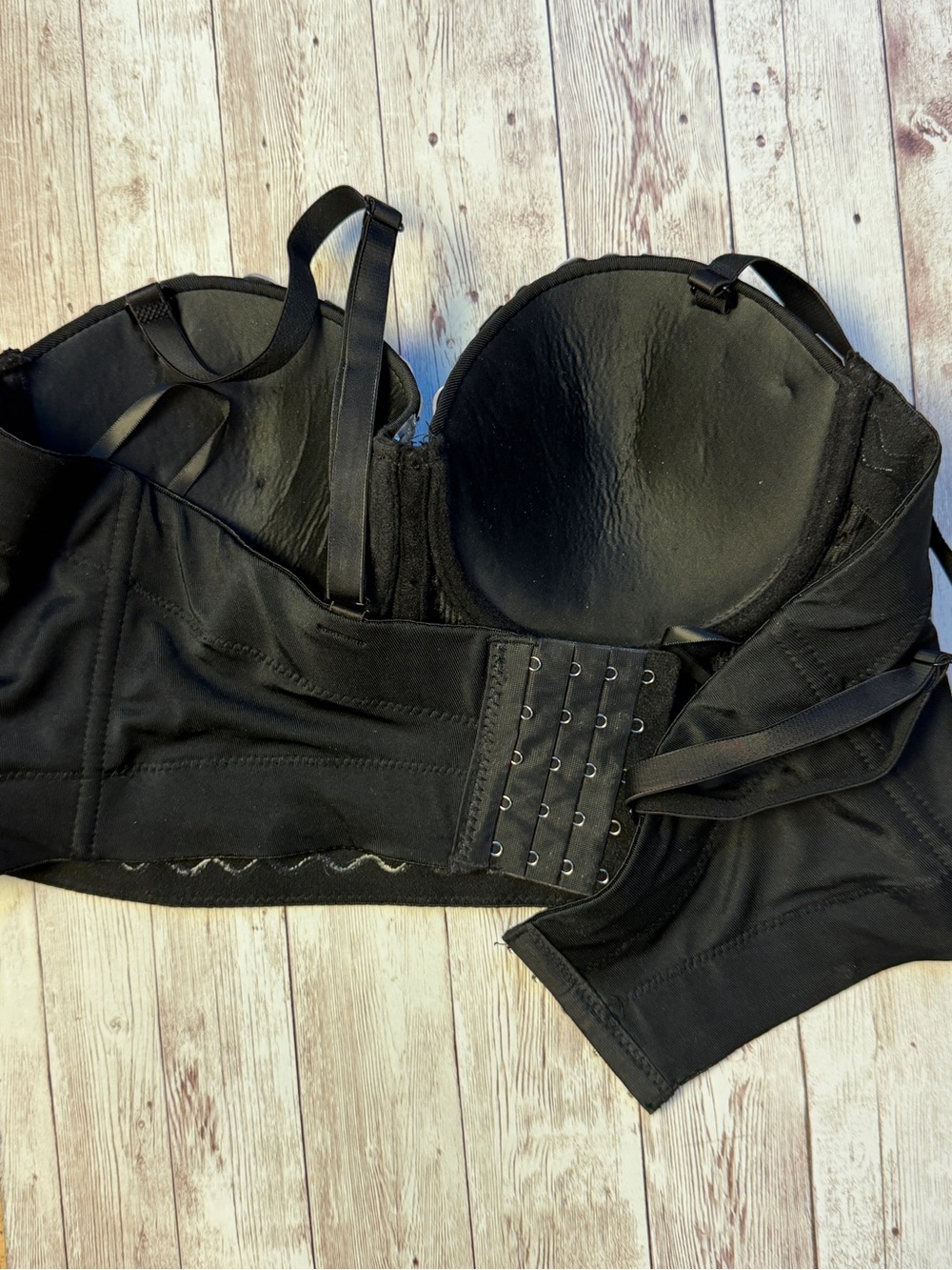 Black Embellished Gem Bustier Top - Picture 3 of 5